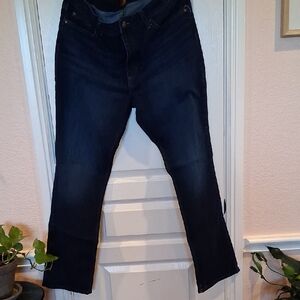 Lee, Straight Leg, 18 Long,  Premium Dark Indigo Jeans